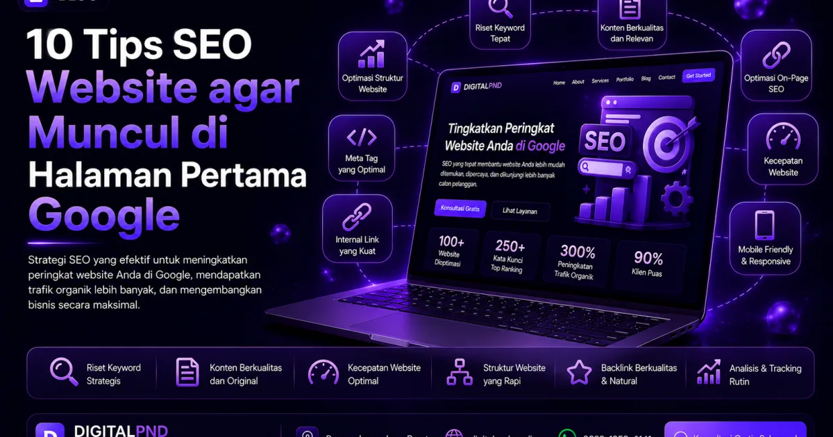 10 Tips SEO Website agar Muncul di Halaman Pertama Google