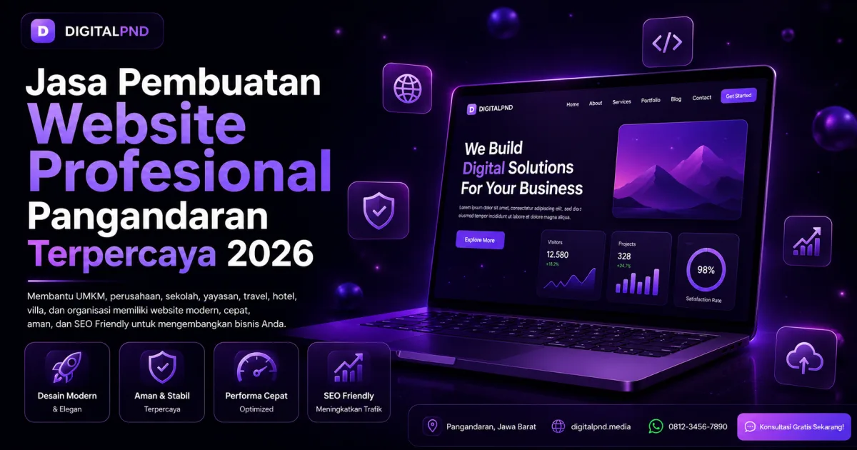 Jasa Pembuatan Website Profesional Pangandaran Terpercaya 2026