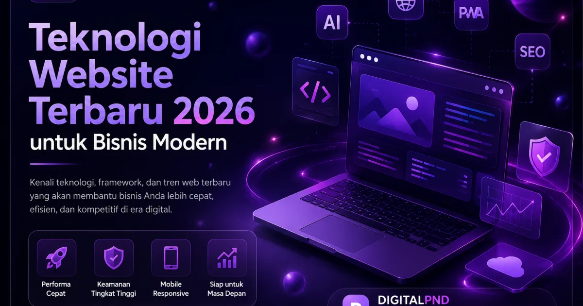 Teknologi Website Terbaru 2026 untuk Bisnis Modern