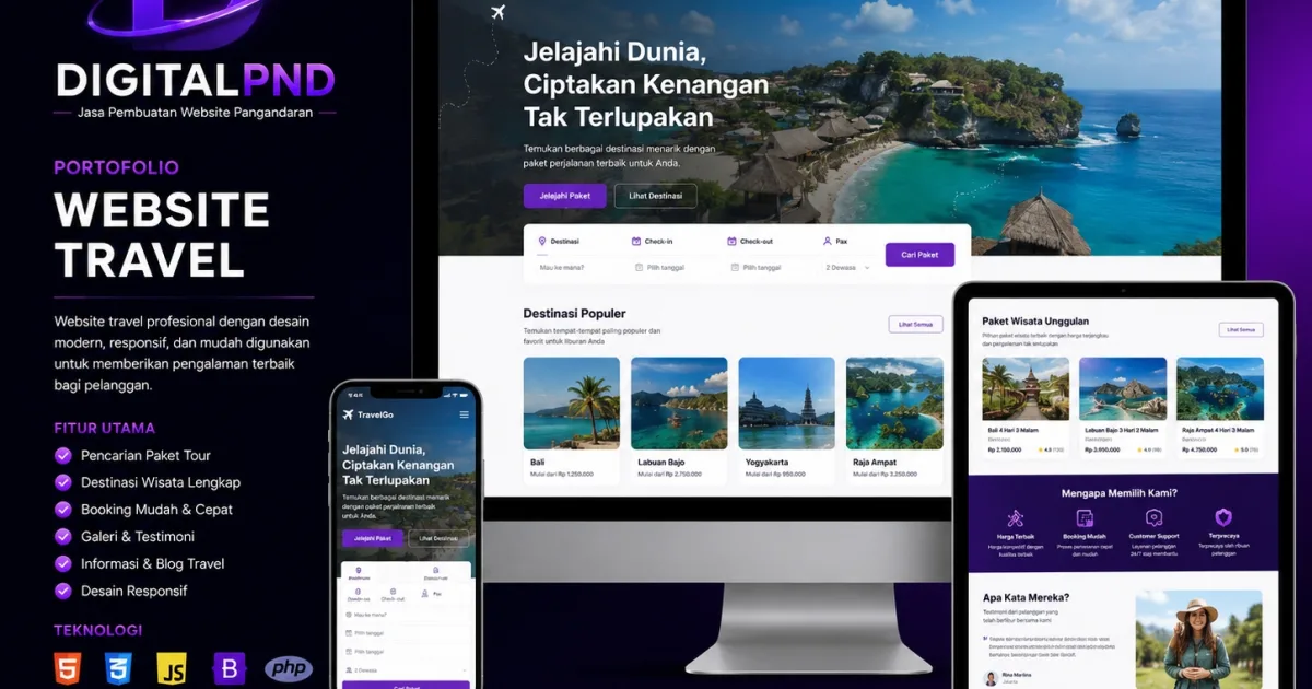 Website Travel & Tour Pangandaran