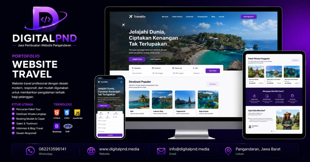 Website Paket Open Trip