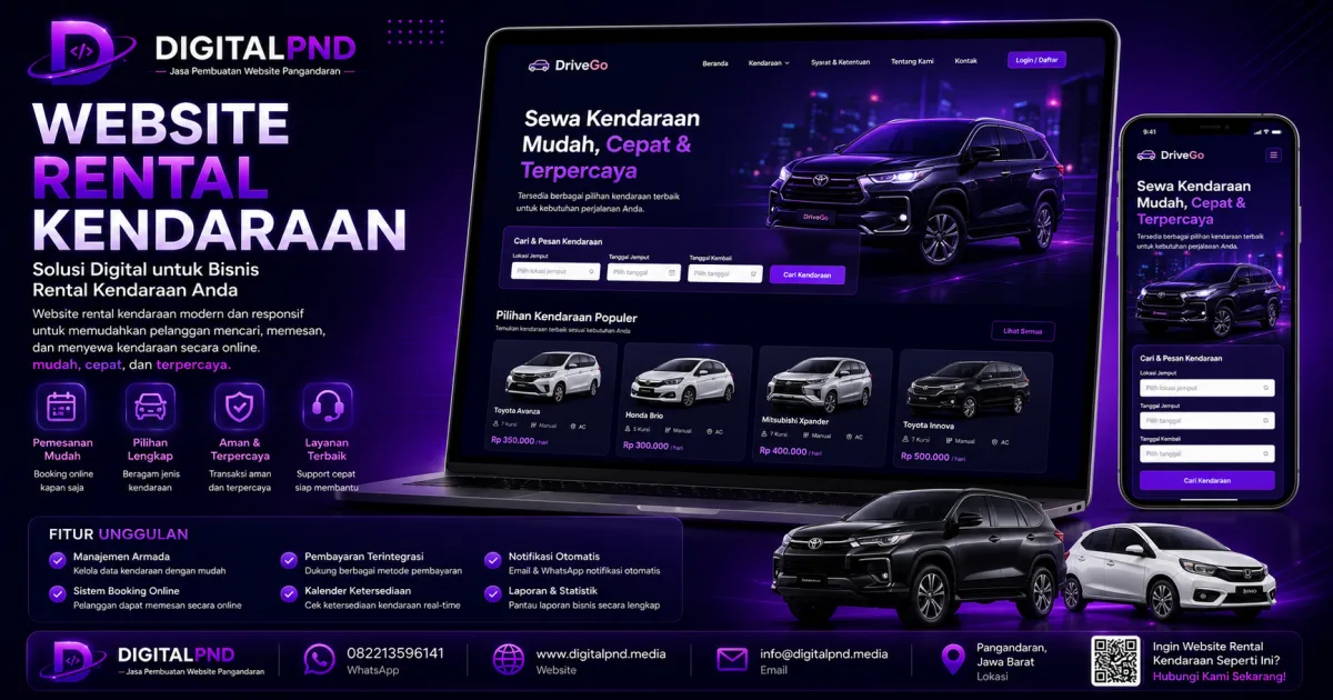 Website Sewa Kendaraan Wisata
